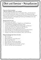 Vorschau - Stundenentwürfe - Obst, Gemüse, Nutzpflanzen Arbeitsheft Klasse 2, 3, 4 - Seite 1