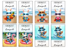 Vorschau - Anderer Materialtyp - Feriengrüße Hase Hasenklasse Lesezeichen Sommer - Seite 3