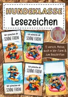 Vorschau - Anderer Materialtyp - Feriengrüße Hund Hundeklasse Lesezeichen Sommer - Deckblatt