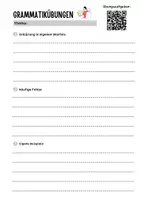 Vorschau - Arbeitsblätter - Grammatik verstehen, wiederholen und festigen - Deckblatt