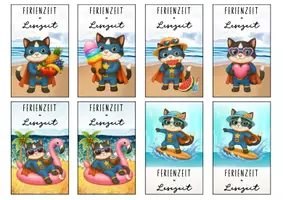 Vorschau - Anderer Materialtyp - Feriengrüße Katze Katzenklasse Lesezeichen Sommer - Seite 3