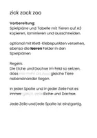 Vorschau - Unterrichtsreihen - Komm spiel mit mir_zick zack zoo_Elch - Seite 1