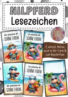 Vorschau - Anderer Materialtyp - Feriengrüße Nilpferdklasse Lesezeichen Sommer - Deckblatt