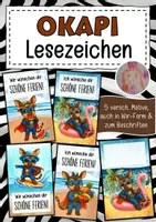 Vorschau - Anderer Materialtyp - Feriengrüße Okapiklasse Lesezeichen Sommer - Deckblatt