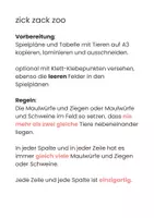 Vorschau - Unterrichtsreihen - Komm spiel mit mir_zick zack zoo_Maulwurf - Seite 1