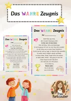 Vorschau - Anderer Materialtyp - Das wahre Zeugnis / Beigabe zum Zeugnis - Deckblatt