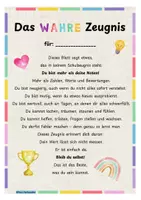 Vorschau - Anderer Materialtyp - Das wahre Zeugnis / Beigabe zum Zeugnis - Seite 1