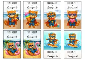 Vorschau - Anderer Materialtyp - Feriengrüße Roter-Panda-Klasse Lesezeichen Sommer - Seite 3