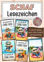 Vorschau - Anderer Materialtyp - Feriengrüße Schafklasse Lesezeichen Sommer - Deckblatt