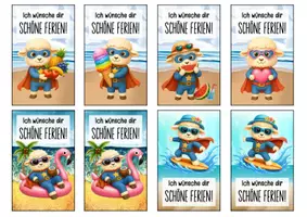 Vorschau - Anderer Materialtyp - Feriengrüße Schafklasse Lesezeichen Sommer - Seite 1