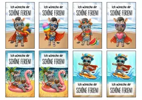 Vorschau - Anderer Materialtyp - Feriengrüße Zebraklasse Lesezeichen Sommer - Seite 1
