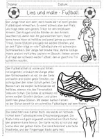 Vorschau - Arbeitsblätter - Lies-Mal-Blätter Fußball WM 2026 - Lesen und Malen - Weltmeisterschaft - Seite 1