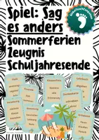 Vorschau - Spiele - Sag es anders – Schuljahresende, Zeugnisse, Ferien - Deckblatt