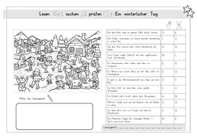 Vorschau - Arbeitsblätter - Winter & Schnee: Lesen, suchen, prüfen (Wimmelbild & Leseförderung) - Deutsch - Kl. 2 - Seite 3