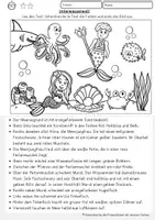 Vorschau - Arbeitsblätter - Lesen, Verstehen und Malen Leseübung Sommer, Leseverstehen Klasse 2, 3, 4, DaZ - Seite 2