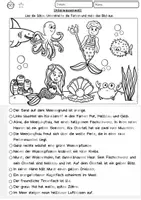Vorschau - Arbeitsblätter - Lesen, Verstehen und Malen Leseübung Sommer, Leseverstehen Klasse 2, 3, 4, DaZ - Seite 3