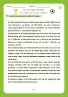 Vorschau - Stundenentwürfe - Deutsch Leseverstehen Fußball WM (Klasse 5–7) - Seite 1