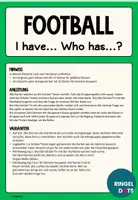 Vorschau - Stationenlernen - I have ... Who has ...? - Game: Football - Seite 1