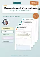 Vorschau - Arbeitsblätter - Zinsen & Kredit Klasse 7 – mit KI-Werkstatt - Deckblatt