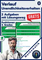 Vorschau - Arbeitsblätter - Unendlichkeitsverhalten und Verlauf bestimmen - KOSTENLOS - Deckblatt