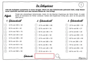 Vorschau - Arbeitsblätter - Matherätsel Prozent - Deckblatt