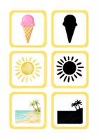 Voorbeeld - Zomer Schaduw Memorie – Kijken & Matchen voor Kleuters - Pagina 2