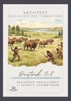 Vorschau - Arbeitsblätter - Sachtext/ Leseverstehen & 5-Schritt-Lesemethode (Klasse 6–8): Von der Steinzeit zur Massentierhaltung - Deckblatt