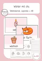 Vorschau - Arbeitsblätter - Wörter mit chs - Deckblatt