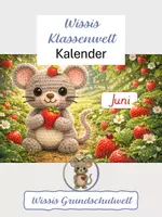 Vorschau - Präsentationen/Tafelbilder - Klassenkalender MONATE - Kalenderblatt "JUNI" (3xPNG) - Deckblatt