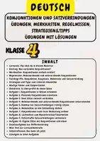 Vorschau - Stationenlernen - Materialpaket Konjunktionen und Satzverbindungen Übungsheft und Stationenlernen Klasse 4 - Seite 1