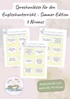 Vorschau - Arbeitsblätter - Sprechanlässe - Sommer Edition - Deckblatt