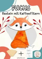 Vorschau - Mal- und Bastelvorlagen - Fuchs Bastelvorlage - Fensterbild mit Kaffeefiltern - Deckblatt