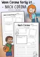 Vorschau - Arbeitsblätter - Wenn Corona fertig ist ... - in Sketchnotes - Deckblatt