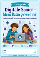 Vorschau - Stundenentwürfe - Medienkompetenz: Digitale Spuren / Digitaler Fußabdruck (Arbeits- und Lösungsheft) - Deckblatt