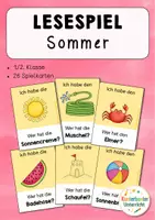 Vorschau - Spiele - Lesespiel: "Ich habe, wer hat?" - Sommer (Klasse 1/2) - Deckblatt