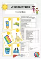 Vorschau - Arbeitsblätter - Lesespaziergang Sommerrätsel - Deckblatt