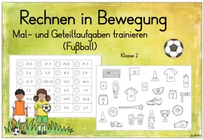 Vorschau - Arbeitsblätter - Rechnen in Bewegung (Mal- und Geteiltaufgaben) - Deckblatt