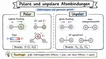 Vorschau - Arbeitsblätter - Arbeitsblatt "Unterschied zwischen polaren und unpolaren Atombindungen" + interaktive Lösung & MP3 + Infografik - Seite 2