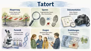Vorschau - Arbeitsblätter - Arbeitsblätter zum Thema "Tatort" + Lösung & MP3 + Infografik - Seite 3