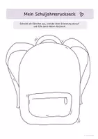 Vorschau - Arbeitsblätter - Mein Schuljahresrucksack - Seite 1