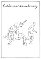 Vorschau - Arbeitsblätter - Kunstunterricht: Einlinienzeichnung Fußball 19 Vorlagen #weltmeisterlichematerialien2026 - Seite 1
