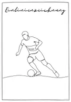 Vorschau - Arbeitsblätter - Kunstunterricht: Einlinienzeichnung Fußball 19 Vorlagen #weltmeisterlichematerialien2026 - Seite 2