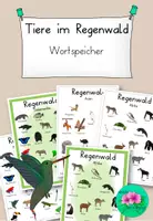 Vorschau - Poster - Tiere im Regenwald - Wortspeicher - Deckblatt