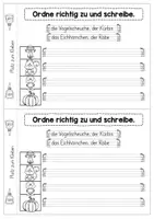 Vorschau - Arbeitsblätter - Druckschrift & Grundschrift üben im Herbst: Miniheft / Abschreibheft (auch für verbundene Grundschrift) - Seite 3