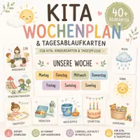 Vorschau - Bildkarten - Wochenplan & Tagesablaufkarten Kita | 40+ Bildkarten | Wochentage, Wetter & Aktivitäten - Deckblatt