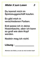 Vorschau - Aufgabenkarten - Rätsel zum Lesen (einfache Version) - Seite 2