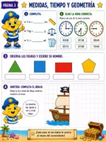 Vista previa - Hojas de trabajo - “Repaso Final Pirata de Matemáticas | 3.º de Primaria” - página 3