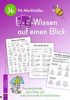 Vorschau - Arbeitsblätter - 36 A4-Merkblätter DaZ-Wissen auf einen Blick: Grundwortschatz, erste Sätze und erste Grammatik für Deutschlerner - Deckblatt