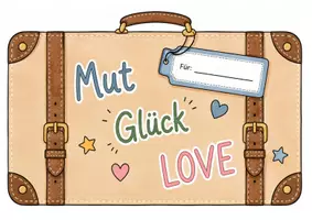 Vorschau - Mal- und Bastelvorlagen - Abschiedskoffer & Glücksschachtel für Viertklässler und Abschiede - Seite 1