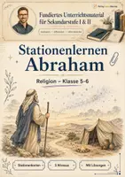 Vorschau - Arbeitsblätter - Abraham Klasse 5-6: Stationenlernen - Deckblatt